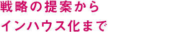 戦略の提案からインハウス化まで